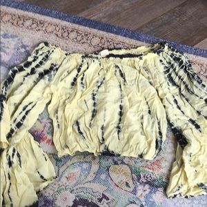 Flowy tie dye off the shoulder top